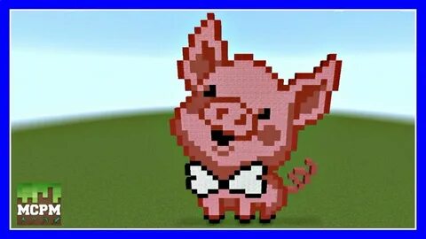 How To Build a Cute Pig Pixel Art In Minecraft - YouTube