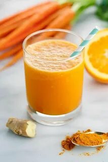 Carrot Ginger Smoothie with Turmeric Recipe Carrot ginger sm