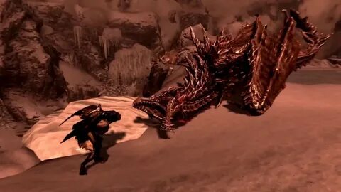 Skyrim Battles - Lord Harkon Vampire Lord vs Alduin Expert S