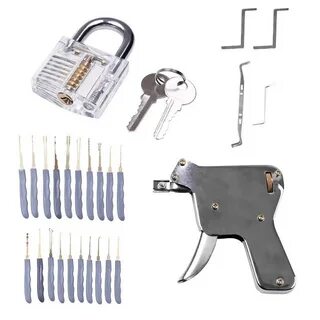 Купить 24pcs/set Transparent Locksmith Practice Lock Pick Ki