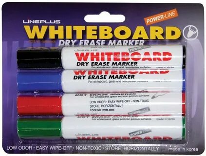 Набор маркеров для белых досок "600B" 4 цвета, пулевидный, 2