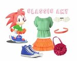 Classic Amy rose Clothes design, Sonic costume, Amy rose