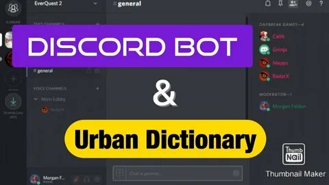 Setup and Run Your First Discord Bot! 2019 w/ Urban Dictiona