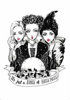 Inktober #10 Hocus Pocus in 2019 Gothic drawings, Illustrati