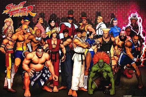 STREET FIGHTER - CLASSIC CHARACTERS - COLLAGE POSTER 24x36 -