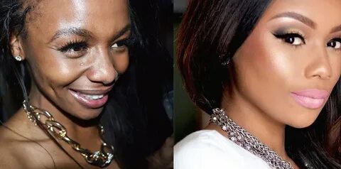 Khanyi Mbau Before / 10 Celebrities Who Bleached Their Skin 