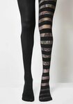 hosiery Opaque Thin Striped Thigh High Hi Stockings Long Soc