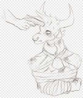 Бесплатная загрузка Deer Drawing Line art Sketch, Олень, рог