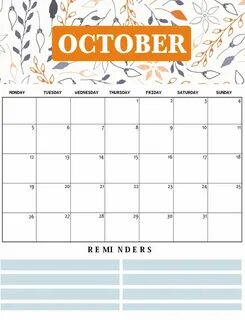 October 2020 Table Calendar Printable calendar template, Tab