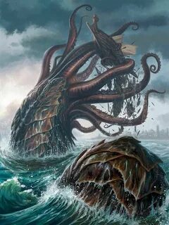 Theros Kraken Dan Scott Kraken art, Sea monsters, Fantasy mo
