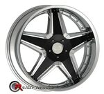 U2 145 Chrome w/ Black 5-Spoke 24 inch Wheels Rims Tires
