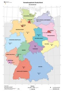 Maps of The german states 2010 - mapa.owje.com