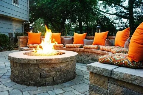 Садовый очаг Backyard bonfire pit, Outdoor fire pit designs,