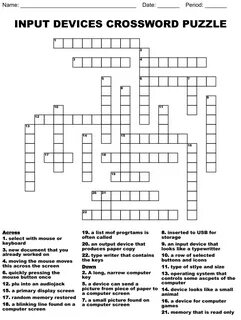 Computer Crossword Clue / Computer Crossword Puzzle Wordmint