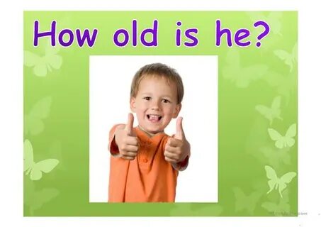 How old is he? - English ESL Powerpoints for distance learni