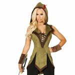 Robin Hood Costume Adult Female Huntress Medieval Halloween 