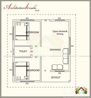 Concept 20+ 500 Sq Ft House Plans 2 Bedroom Kerala Style