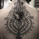 Heart gem and filigree tattoo ... Filigree tattoo, Crystal t
