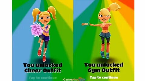 Subway Surfers TASHA CHEER vs GYM OUTFIT for Android / iOS: 