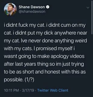 #1 Shane Dawson didn’t fuck his cat https://t.co/Au39cNb1Le. 