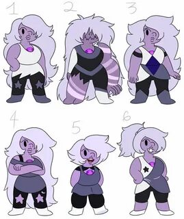 Amethyst AU Designs by MiniJen on DeviantArt Steven universe