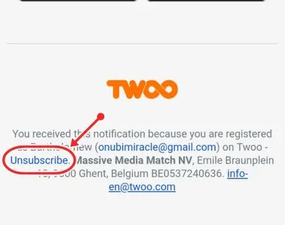 How To Stop Twoo Emails Unsubscribe Twoo Email Messages - Da