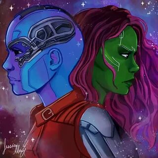 Nebula and Gamora ✐ Drawing ✎ Amino