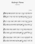 Hedwig's Theme - Sheet Music - 827x1169 PNG Download - PNGki