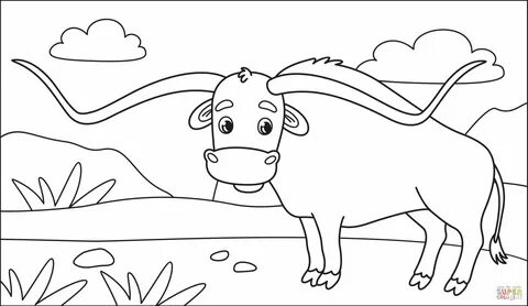Longhorn coloring page Free Printable Coloring Pages