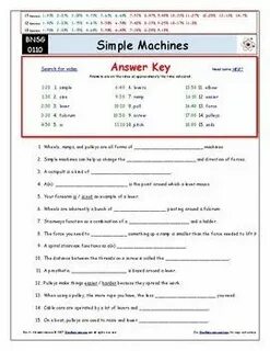 Video Guide, Quiz for Bill Nye - Simple Machines * PRINTING 