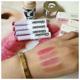 Glossier Generation G Sheer Matte Lipsticks. Crush, Like, Ja