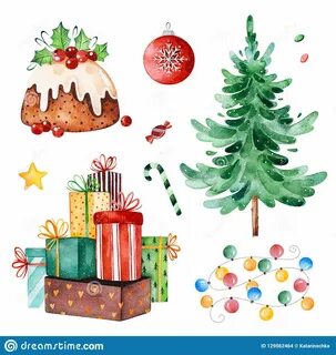 Christmas Collection with Christmas Tree,candy,garland,gifts