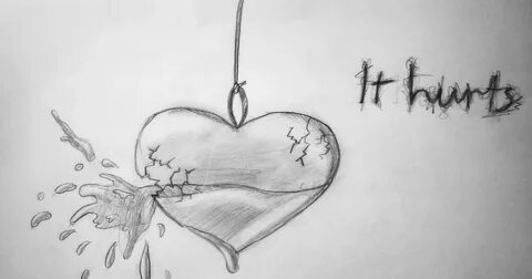 Sad Easy Drawing Ideas Broken Heart - Creative Art