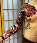Japanese tattoo sleeve by @buslaytattoo.#japaneseink #japane
