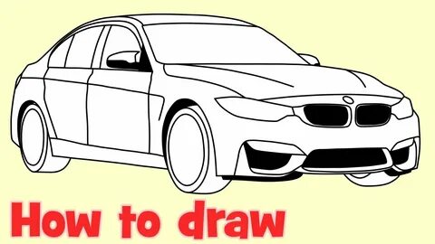 How to draw a car BMW M3 Sedan step by step drawing