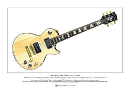 Mick Ronson Gibson Les Paul Custom Limited Edition Fine Art 
