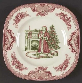 Johnson Bros OLD BRITAIN CASTLES CHRISTMAS Santa Plate Chris