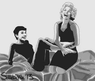 Audrey tickled by Marilyn by solletickle