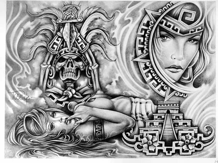 Lowrider Flashbook Mexican art tattoos, Aztec drawing, Chica