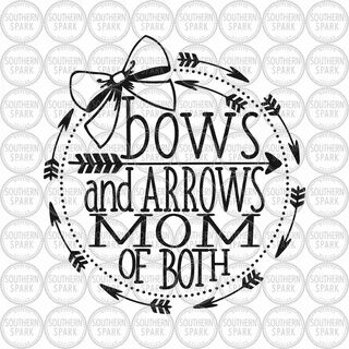 Bows And Arrows Mom Of Both svg png eps pdf jpg dxf Dxf, Svg