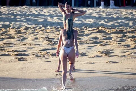 Josie Canseco Bikini Wedgie on the Beach with Friends in Cab