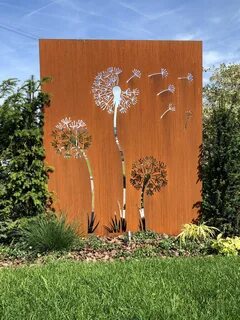 Zen Man Garten Sichtschutz aus Metall Rost Gartenzaun Garten