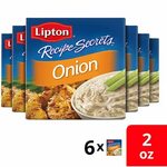 6 Pack) Lipton Onion Flavor Recipe Secrets Soup and Dip Mix 