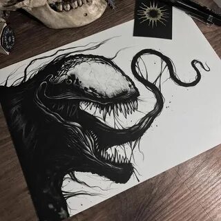 "Venom " My own vision of @marvel 'a Venom strangedustbookin