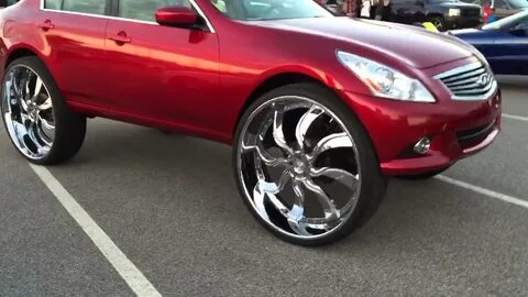 1st in the World Infiniti G37 on 32" inch Amani Wheels - You