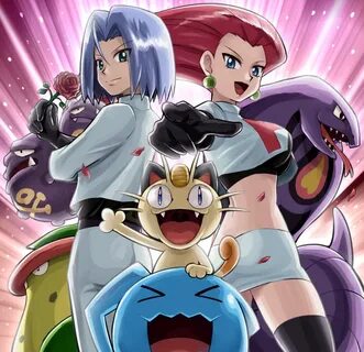 1boy 1girl arbok big hair black gloves blue eyes blue hair b