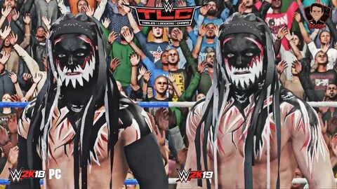 WWE 2K19 vs WWE 2K18 (Mods): Finn Balor TLC 2017 Demon Paint