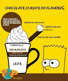 SIMPSONS - Chocolate Quente Hot chocolate, Homemade drinks, 