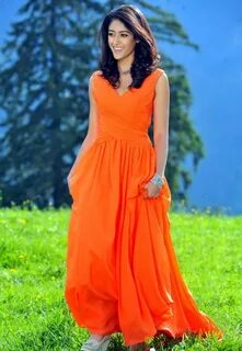 Bollywood Actress Ileana D'Cruz Hot Stills in Orange Dress -