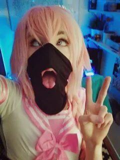 Astolfo femboy cosplay.